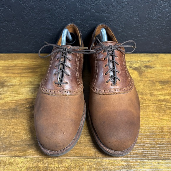 Walk-Over Style 78543 Brown Leather Oxford Saddle Shoes Mens 9.5‎ D main image 6